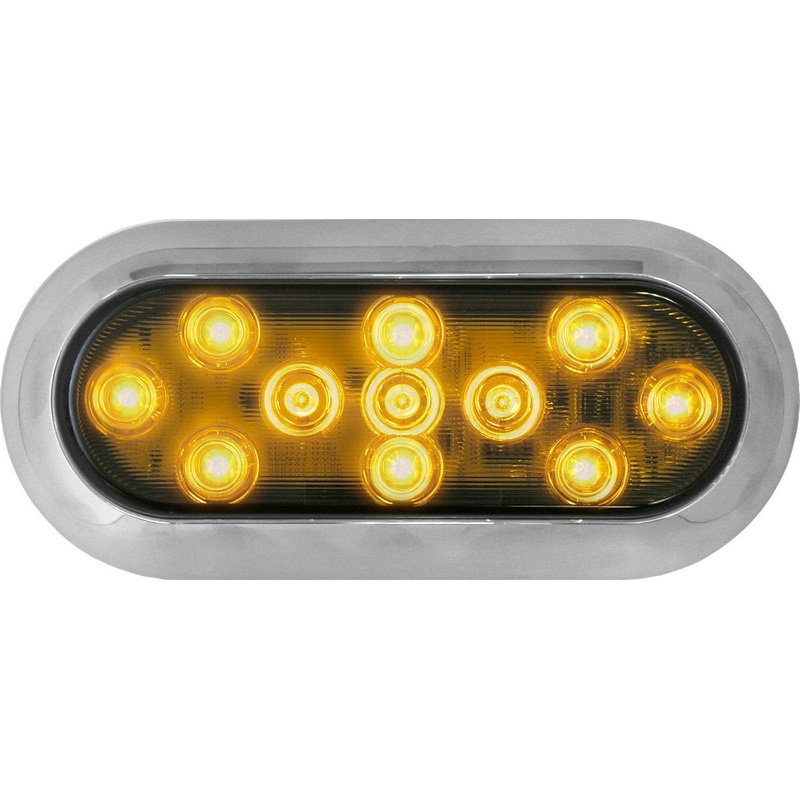 PM   1223A-4   Amber Rear Turn Signal   LED Surface-Mount Oval Lights Single