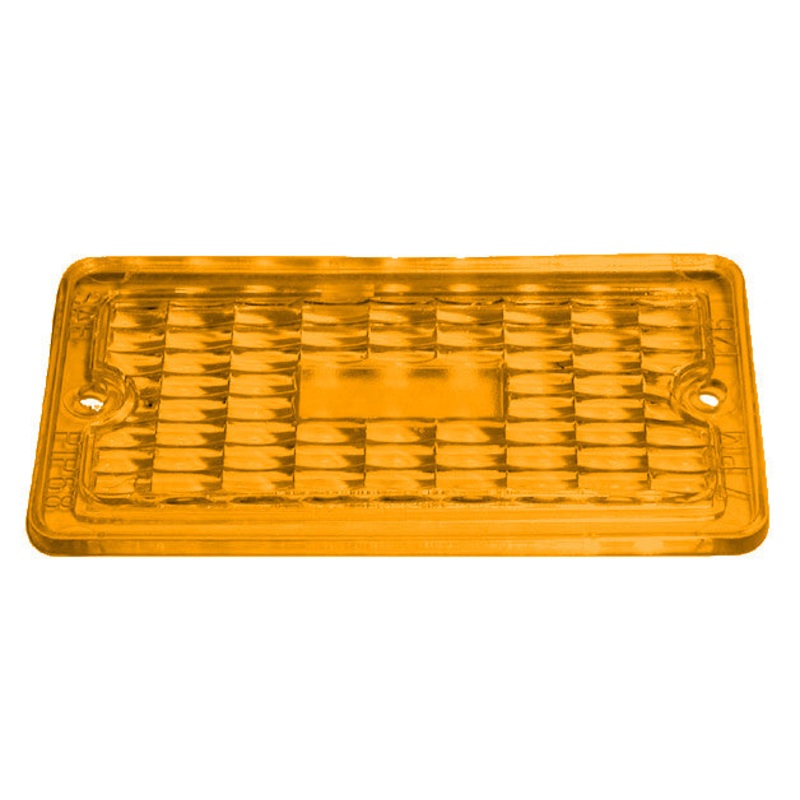 PM   126-25A   Amber Repl. Lens   Rectangular Clearance-Side Marker Replacement Lens Single