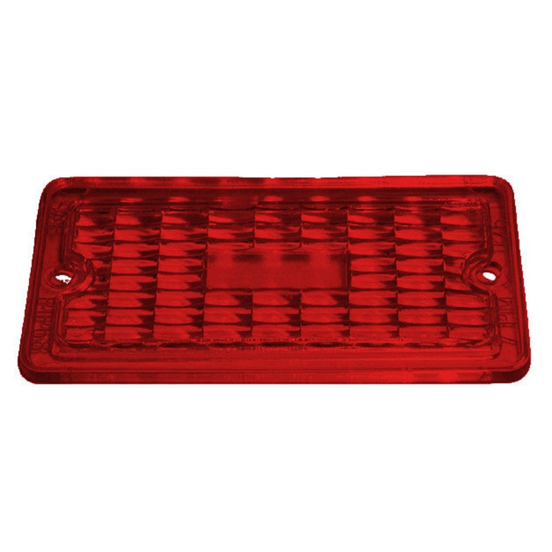 PM   126-25R   Red Repl. Lens   Rectangular Clearance-Side Marker Replacement Lens Single