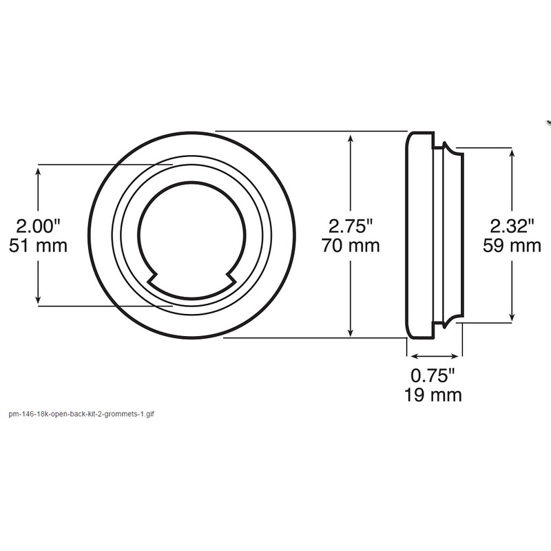 PM   146-18K   Open-Back, Kit   2″ Grommets