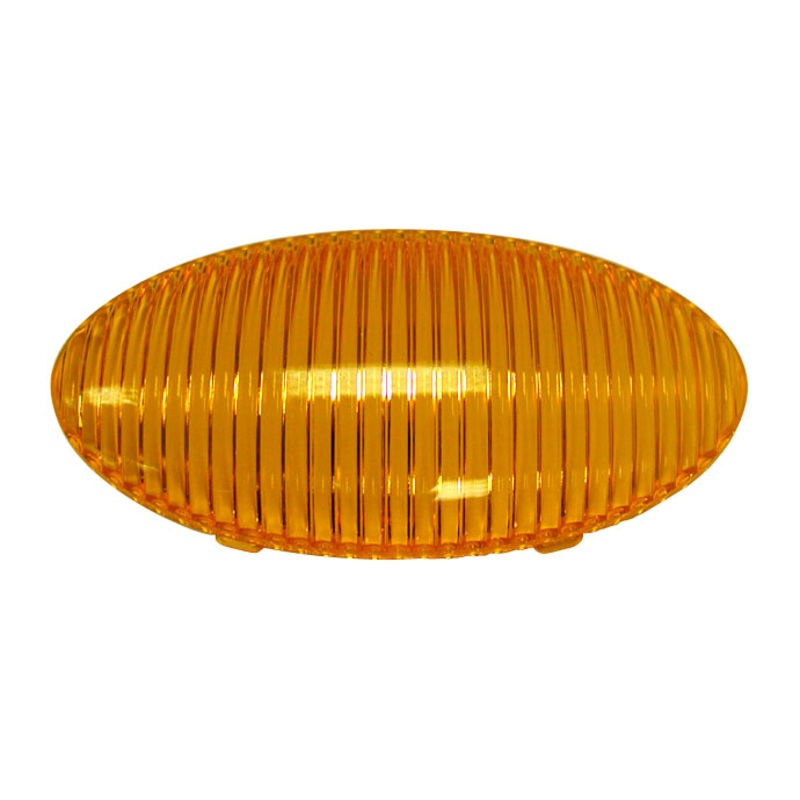 PM   383-25A   Amber Repl. Lens   Oval Porch-Utility Replacement Lenses