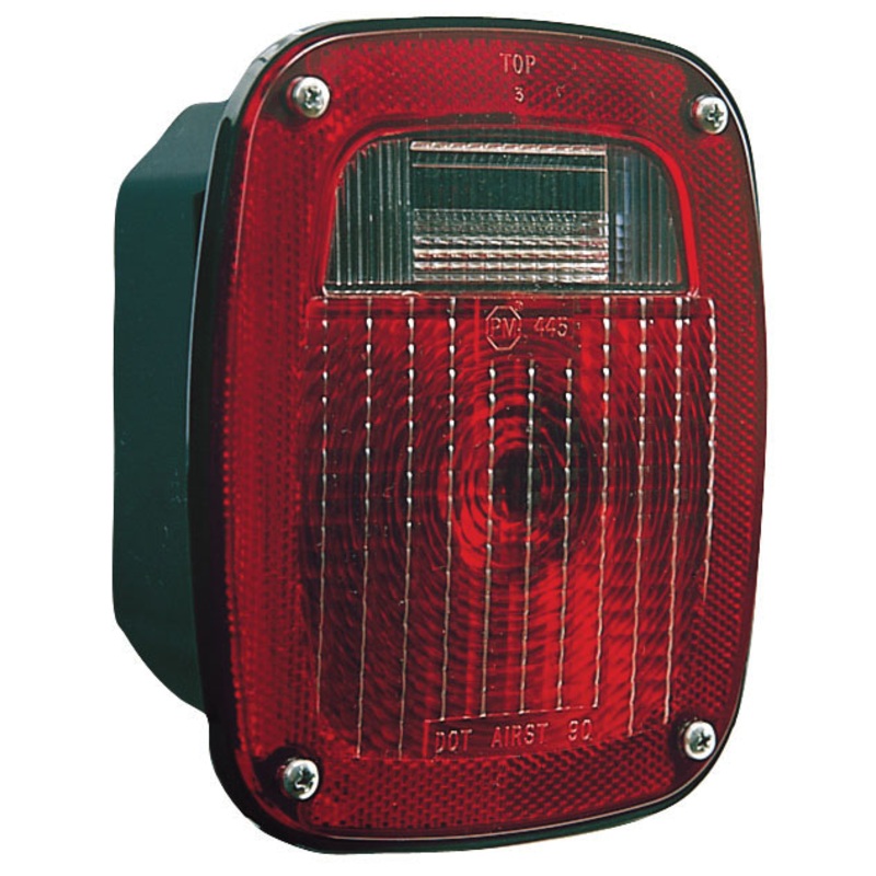 PM   445   w-License Light    Universal Three-Stud Combination Tail Light Single