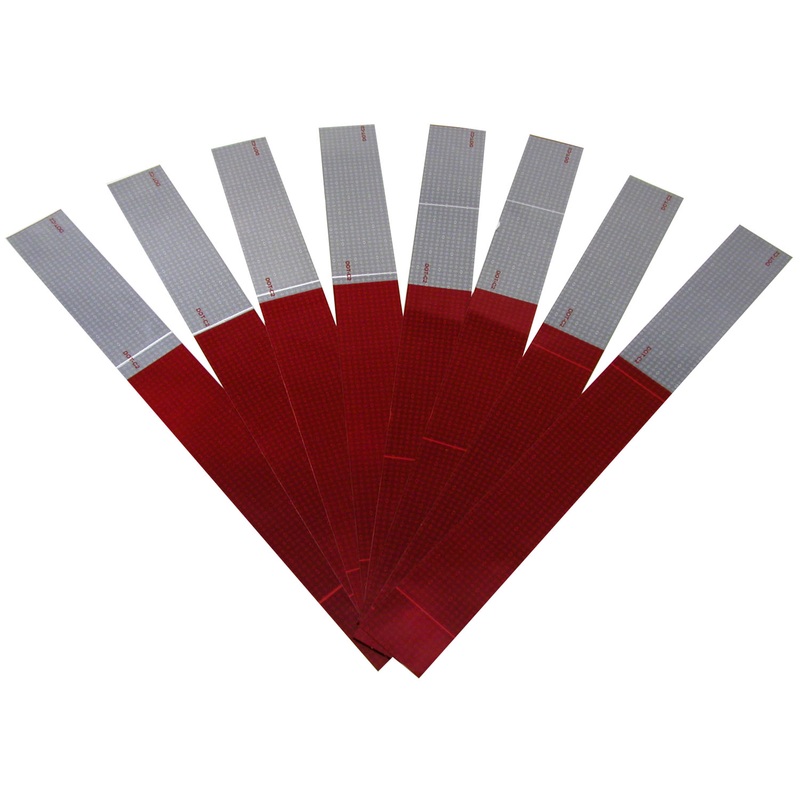 PM   465K   2″ Red-White-8 Strip Kit   Reflective Marking Tape