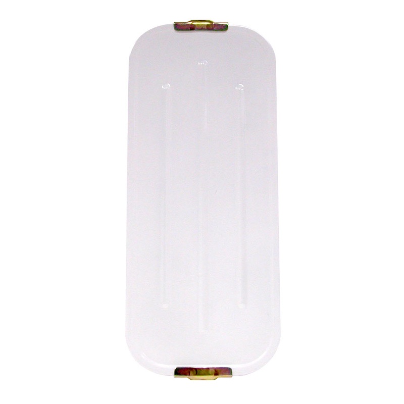 PM   616W   White    7″ x 16″ Flat Ribbed-Back