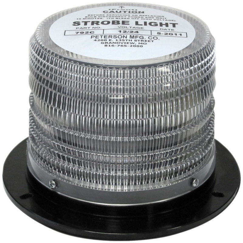 PM   792C   White    14 Joule Double Flash School Bus Beacon