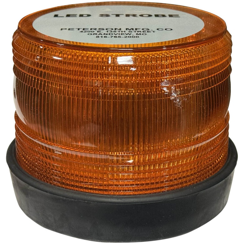 PM   796-1A  LED Strobe Beacon, Double Flash, 5.75X4.50 Multi-volt, Amber, Box Single