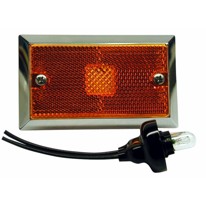 PM   125A   Amber   Clearance-Side Marker Light w-Reflex Single