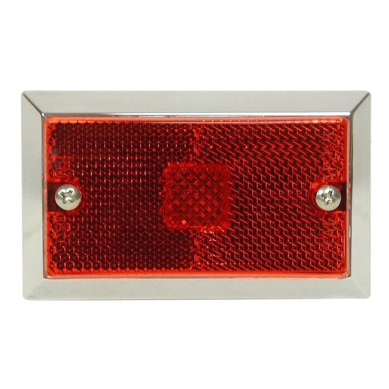 PM   125R   Red   Clearance-Side Marker Light w-Reflex Single