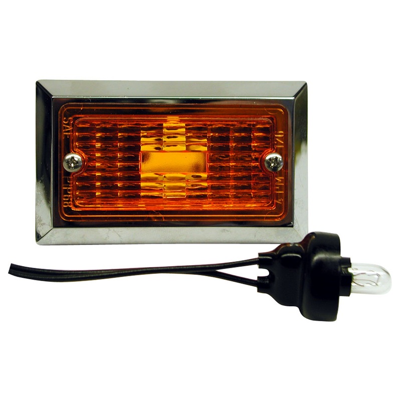 PM   126A   Amber   Rectangular Clearance-Side Marker Light Single