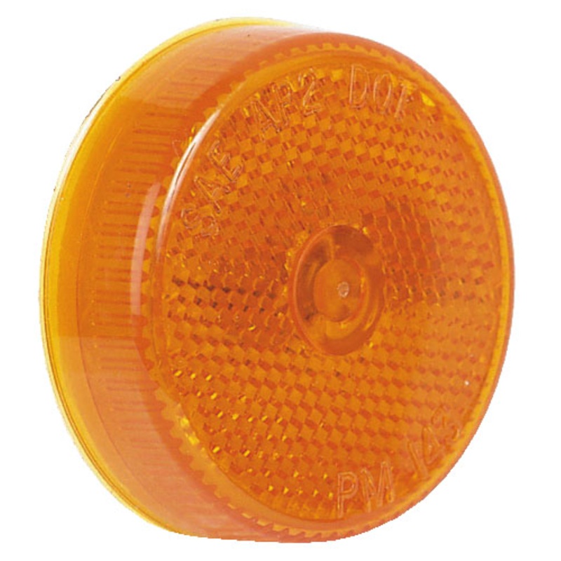 PM   143A   Amber   2 1-2″ Clearance-Side Marker Light w-Reflex Single