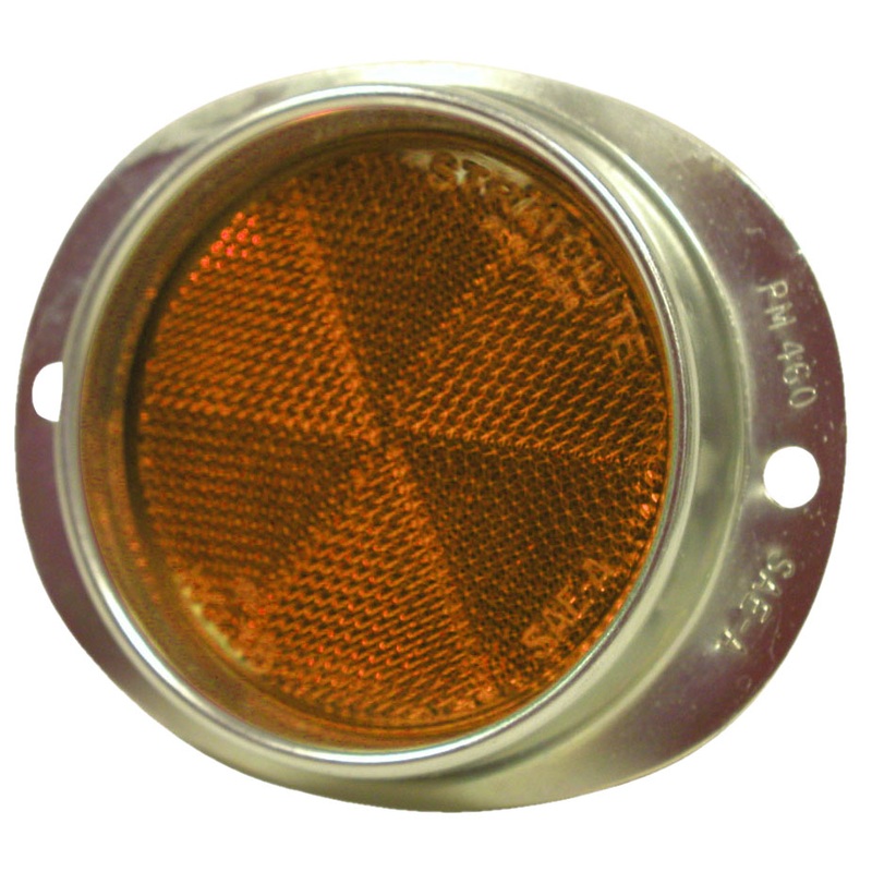 PM  460A   Amber   Steel Oval Reflector Single
