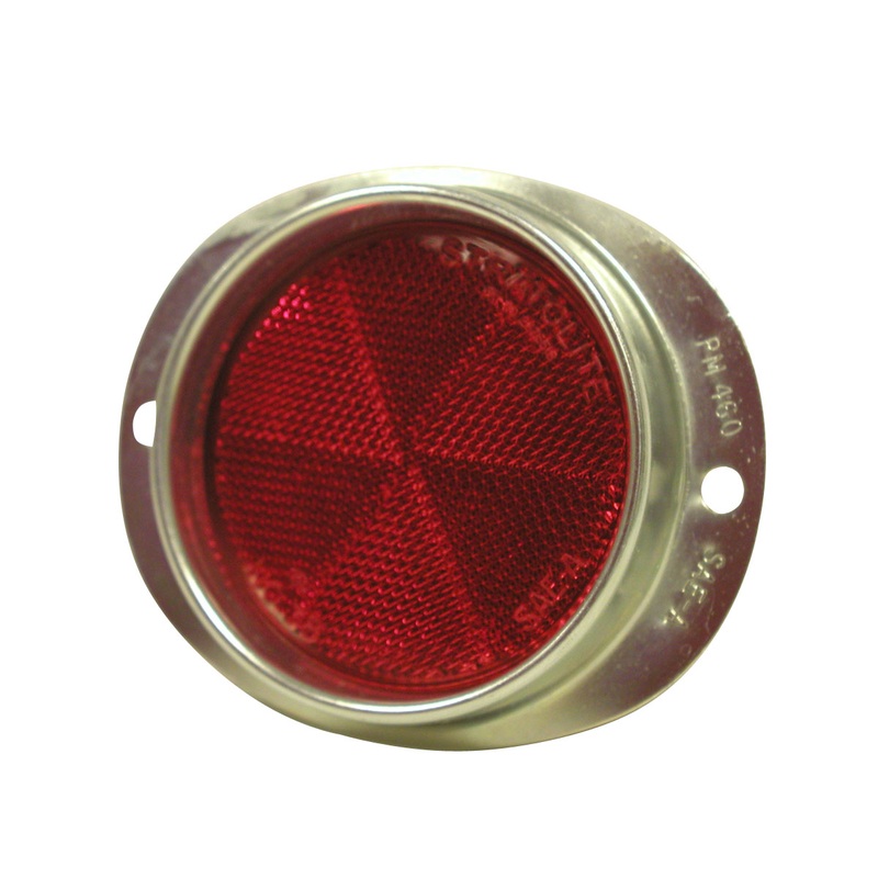 PM 460R   Red   Steel Oval Reflector Single