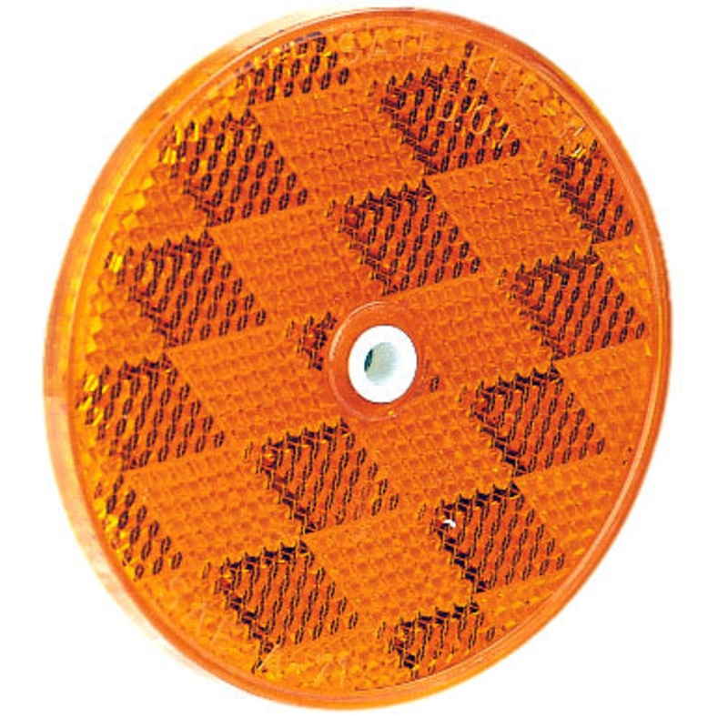PM   476A   Amber   Center-Mount Reflectors 2 Piece Poly-Bag