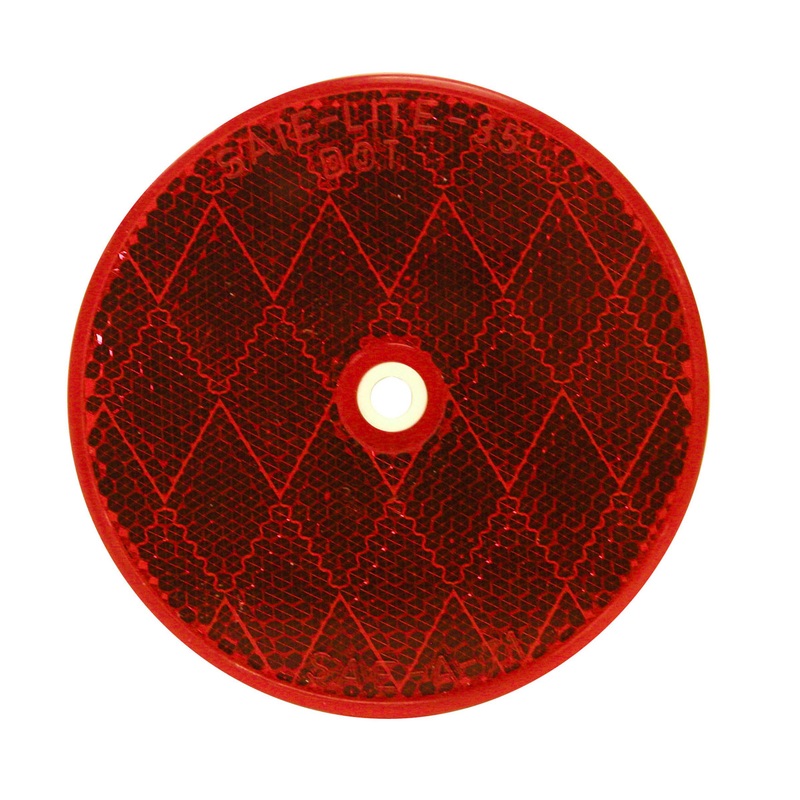 PM   476R   Red   Center-Mount Reflectors 2 Piece Poly-Bag