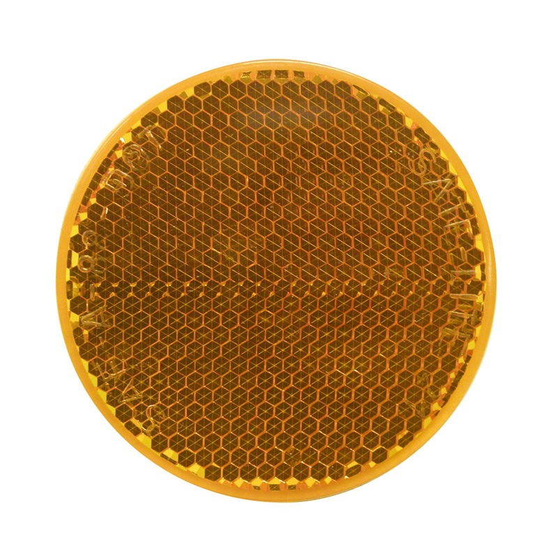 PM   B481A   Amber   Round Quick-Mount Reflector 2 Piece Poly-Bag