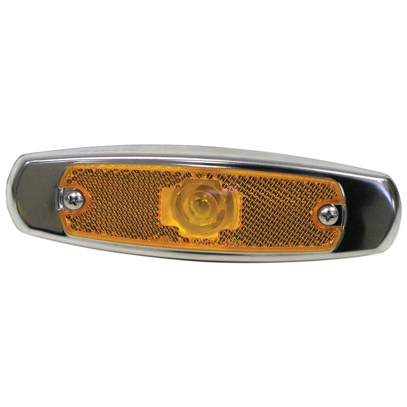PM   M137A   Amber   Clearance-Side Marker Light w-Bezel