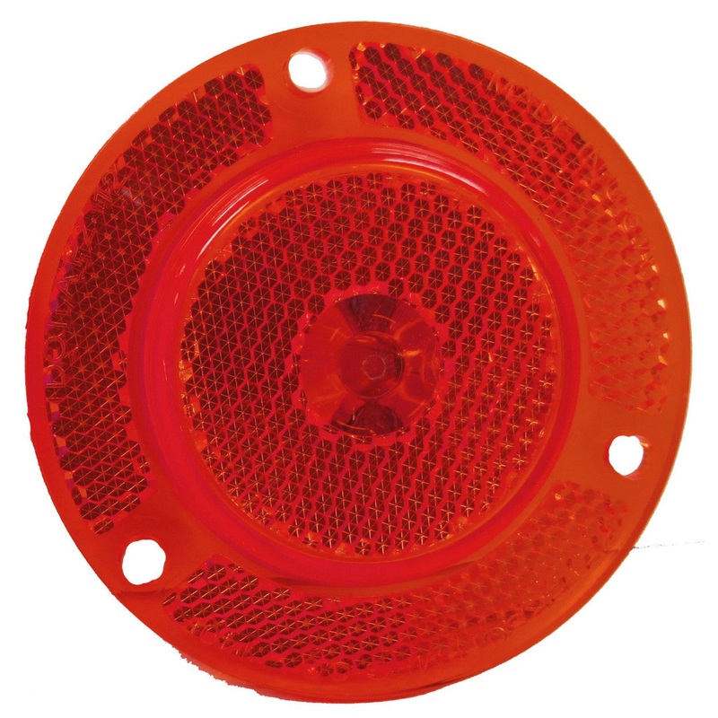 PM   M140FR   Red, Clearance Light   2″ Clearance-Side Marker Lights w-Integral Reflex