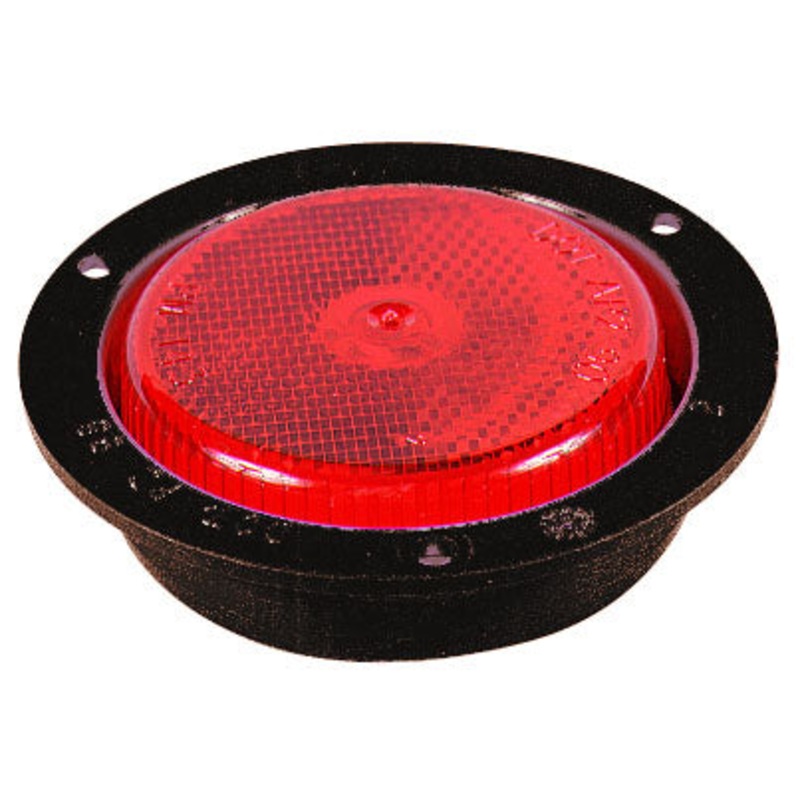 PM   M143FR   Red w-Flange   2 1-2″ Clearance-Side Marker Light w-Reflex