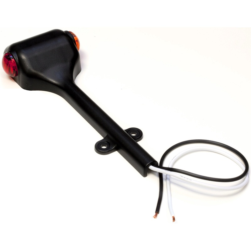 PM   M277KL   Amber-Red, Left Side   LED Fender Mount Clearance-Side Marker Light 100 Piece Carton