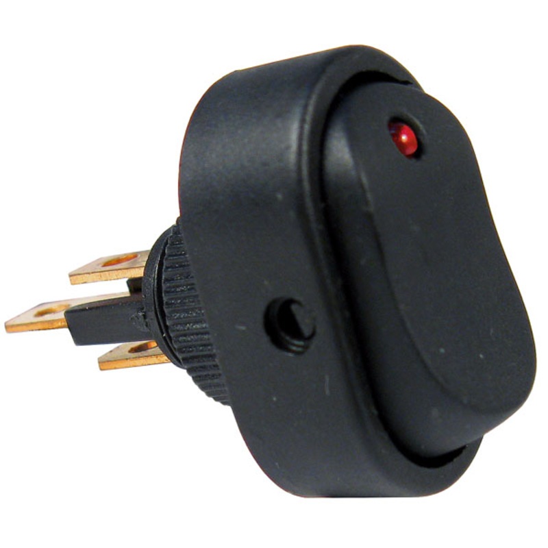 Peterson  PMV5584PT   Red LED On-Off Oblong Rocker Switch Single