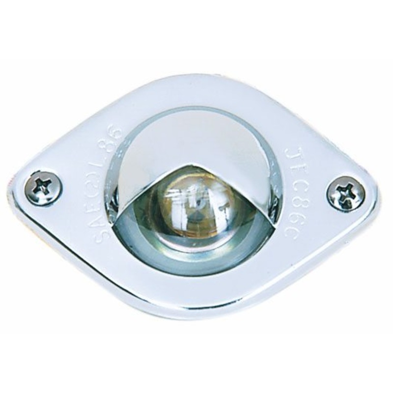 PM   437   Clear   Chrome License Plate-Utility Light Single