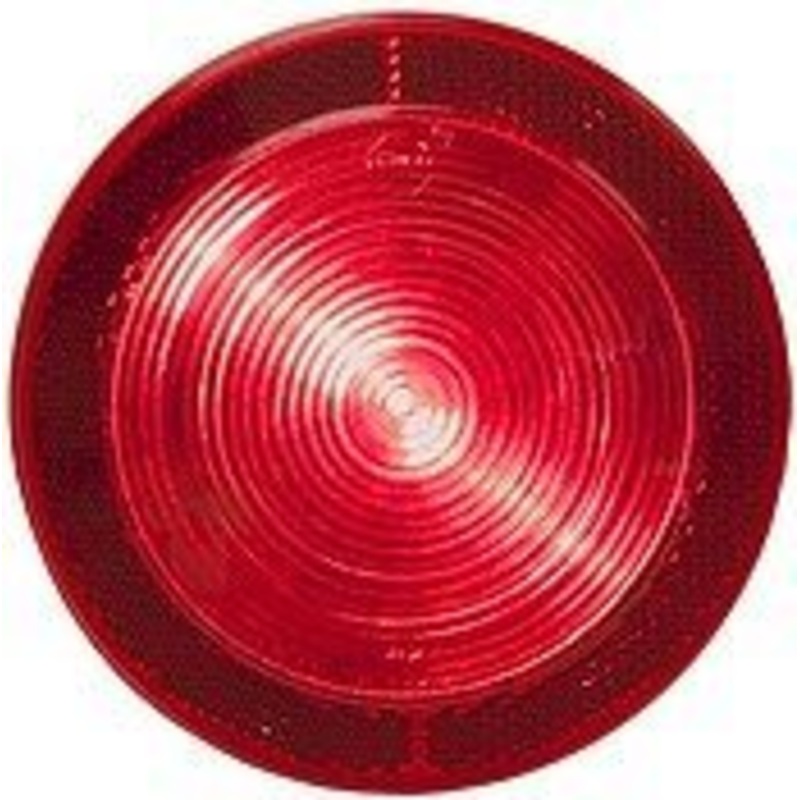 PM   M827R   Red w-Reflex   4″ Round LED Stop, Turn & Tail Lights w-Reflex