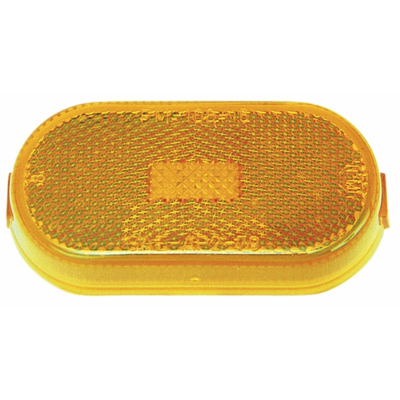 PM V128A Amber Oblong Clearance-Side Marker Light w-Reflex (6 Pcs)