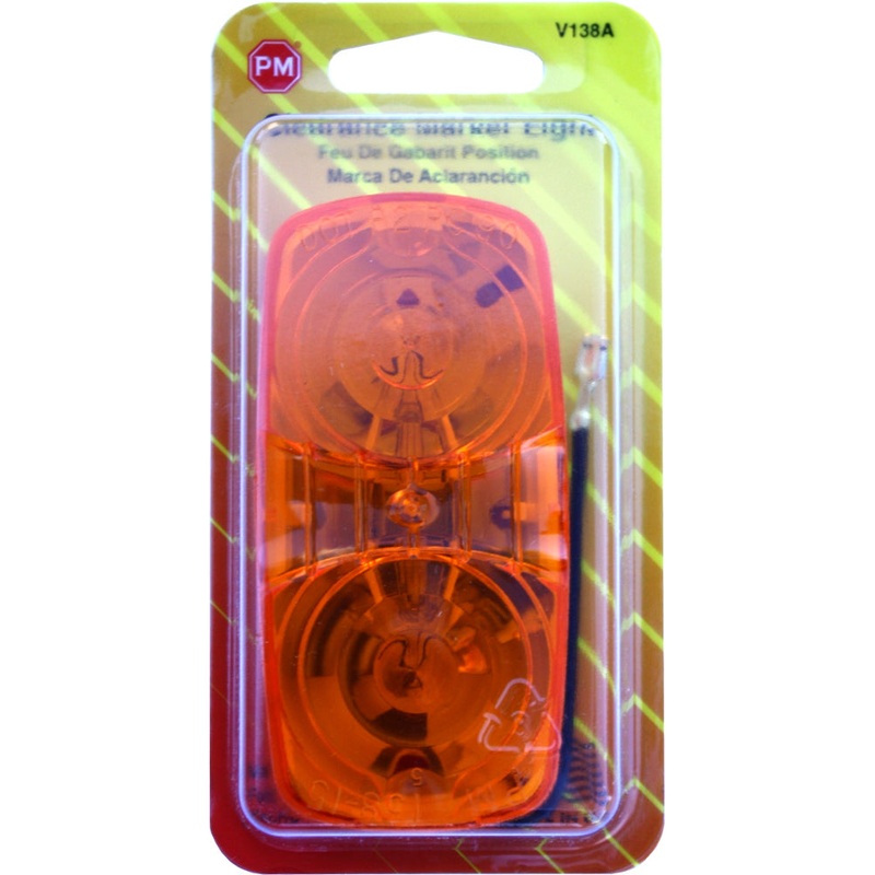 PM V138A Amber Double Bulls-Eye Clearance & Side Marker Light (3 Pcs)