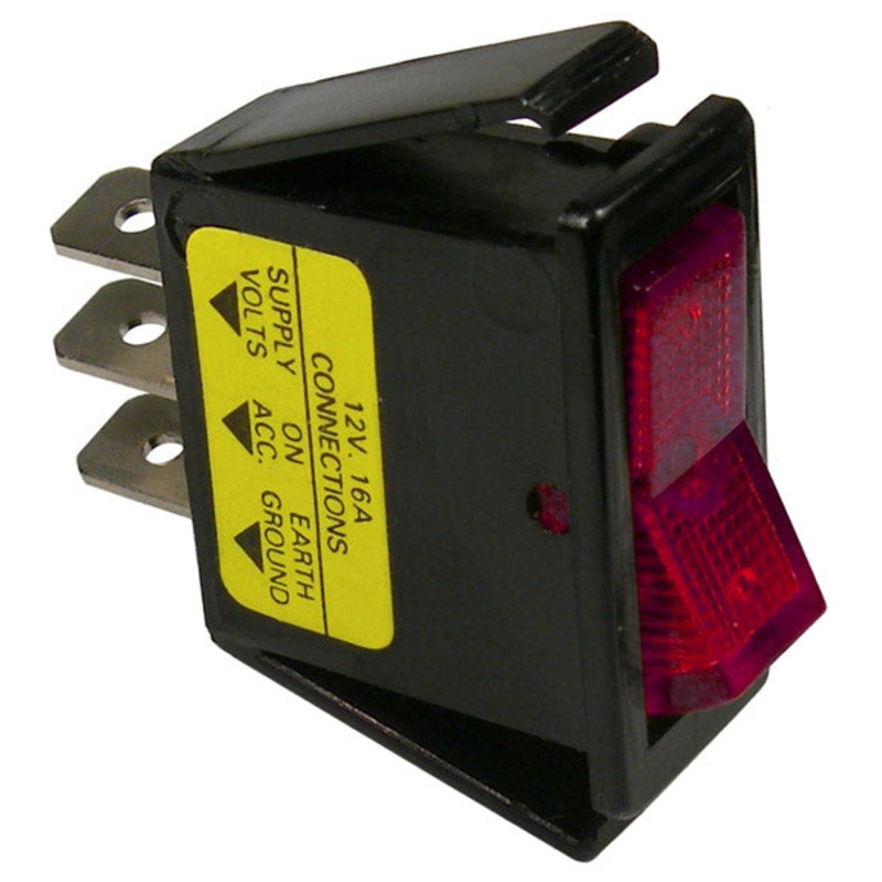 PM V5530PT   Red On-Off SPST Rocker Switch Vis-Pack Single – Vis Pack