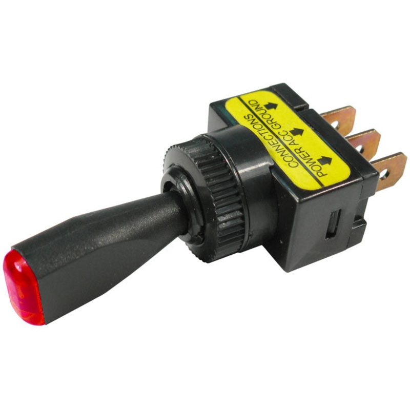 PM V5560PT   Red LED On-Off SPST Toggle Switch