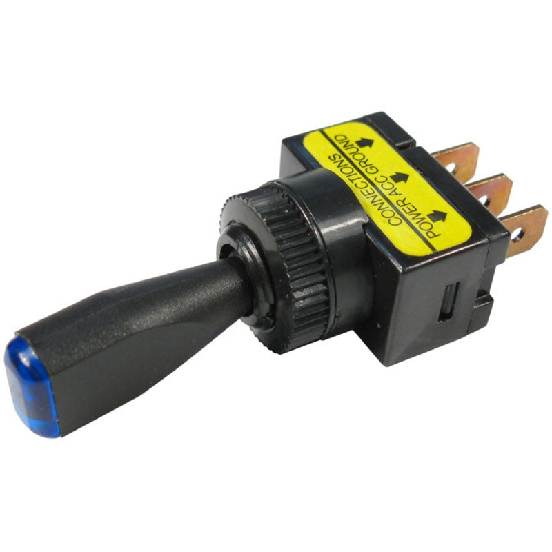 PM V5561PT   Blue LED On-Off SPST Toggle Switch