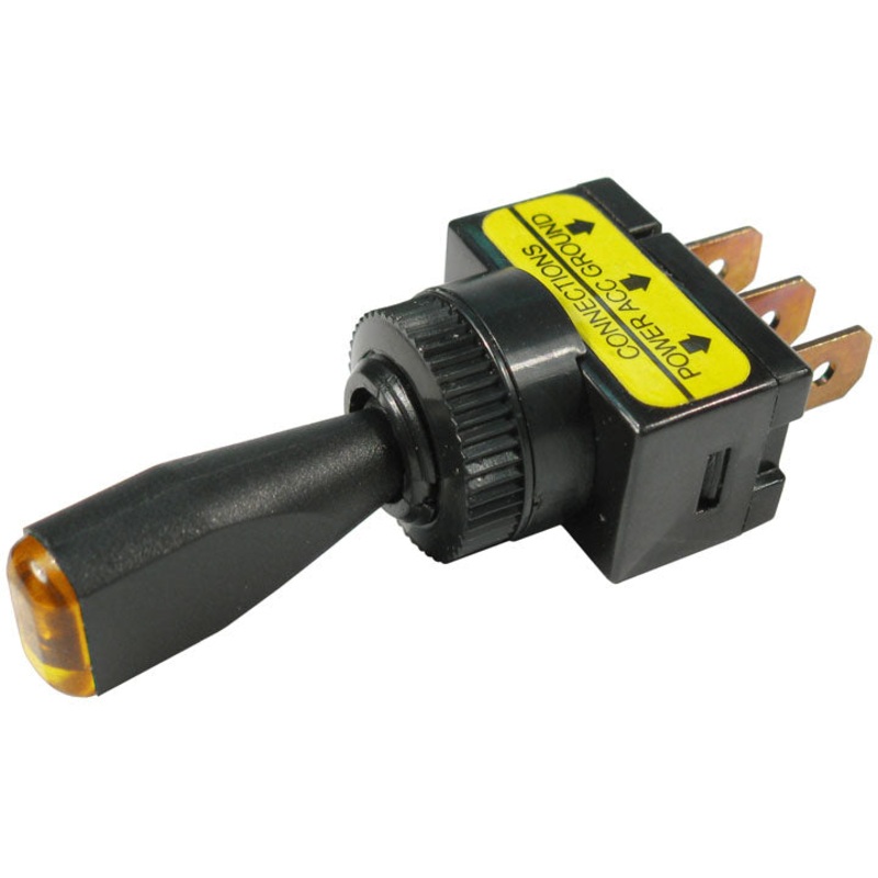 PM V5562PT   Amber LED On-Off SPST Toggle Switch