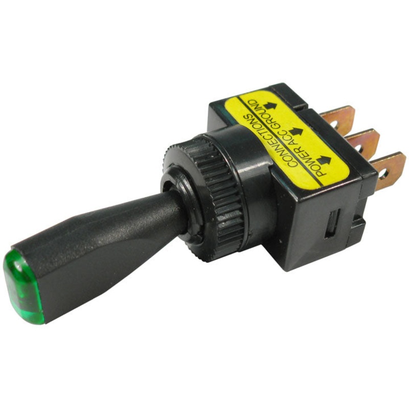 PM V5563PT   Green LED On-Off SPST Toggle Switch