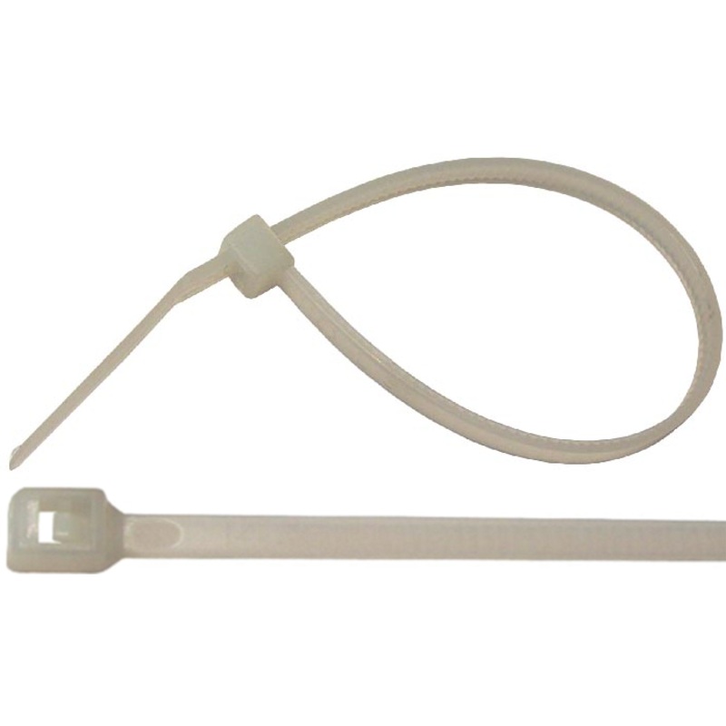 PM V7066PT   White 6″ Nylon Tie Wrap 50lb TS