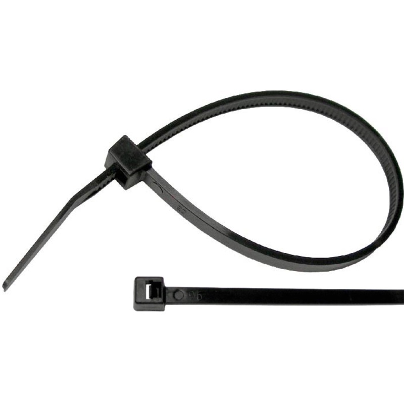 PM V7074PT   Black 4″ Nylon Tie Wrap 18lb TS
