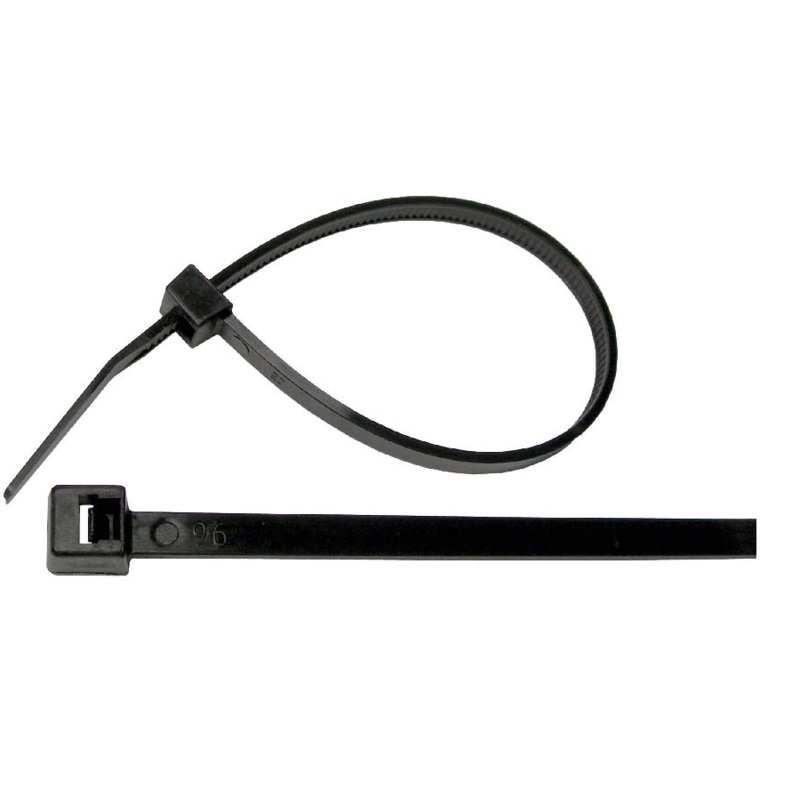 PM V7076PT   Black 6″ Nylon Tie Wrap 50lb TS