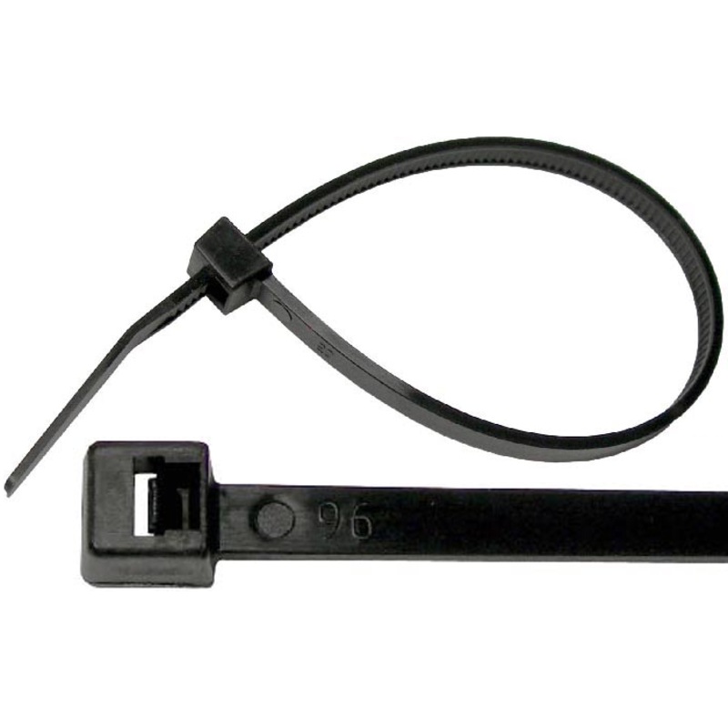PM V7077PT   Black 11″ Nylon Tie Wrap 50lb TS