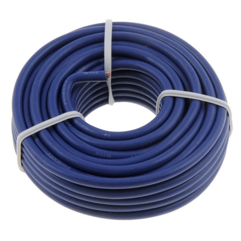 PM V81145PT   14 AWG Blue Primary Wire 20′