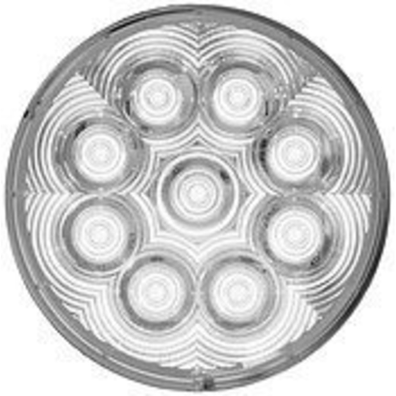 LumenX 818SW-9 LED Round Class 1 Strobing Lights, White Flange Mount