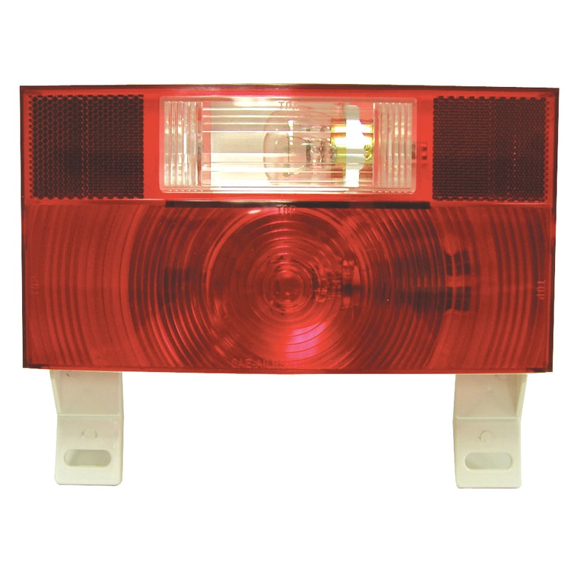 PM V25914 Red w-License Light, Bracket, Back-Up RV Stop, Turn, & Tail & License Light w-Reflex (10 Pcs)