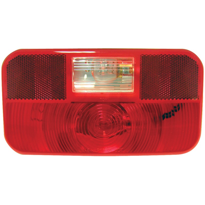 PM V25922 Red w-Back-Up Light RV Stop, Turn, & Tail Light w-Reflex (10 Pcs)