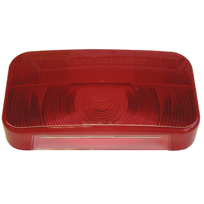 PM V25923-25 Red w-License Light & Bracket RV S-T-T & License Light W-Reflex Replacement Lens (10 Pcs)