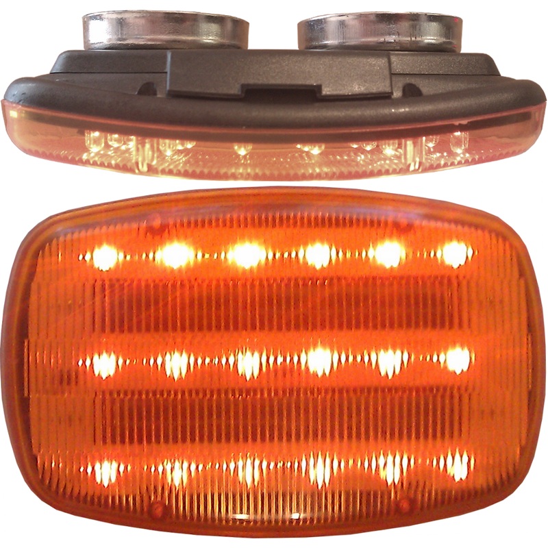 PM V316MA Amber Battery-Operated Flashing Hazard Lights (4 Pcs)