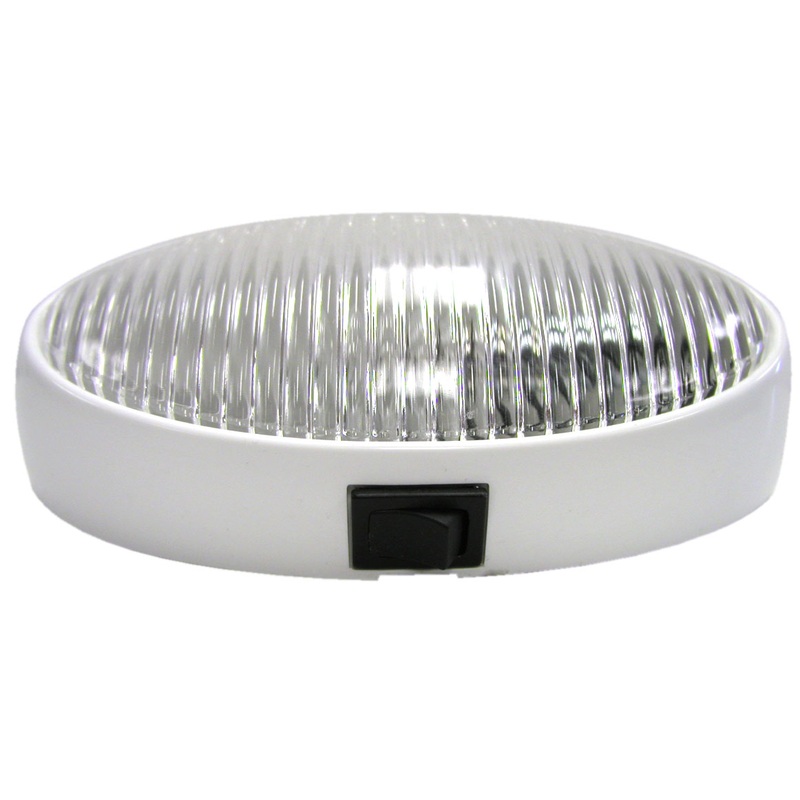 PM V382S Amber-Clear w-Switch Euro-Style Oval Porch-Utility Lights (6 Pcs)