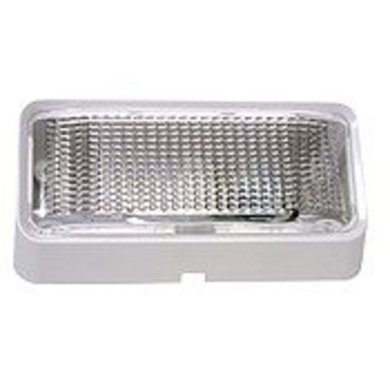 PM V384 Clear, White w-o Switch Rectangular Porch-Utility Lights (6 Pcs)