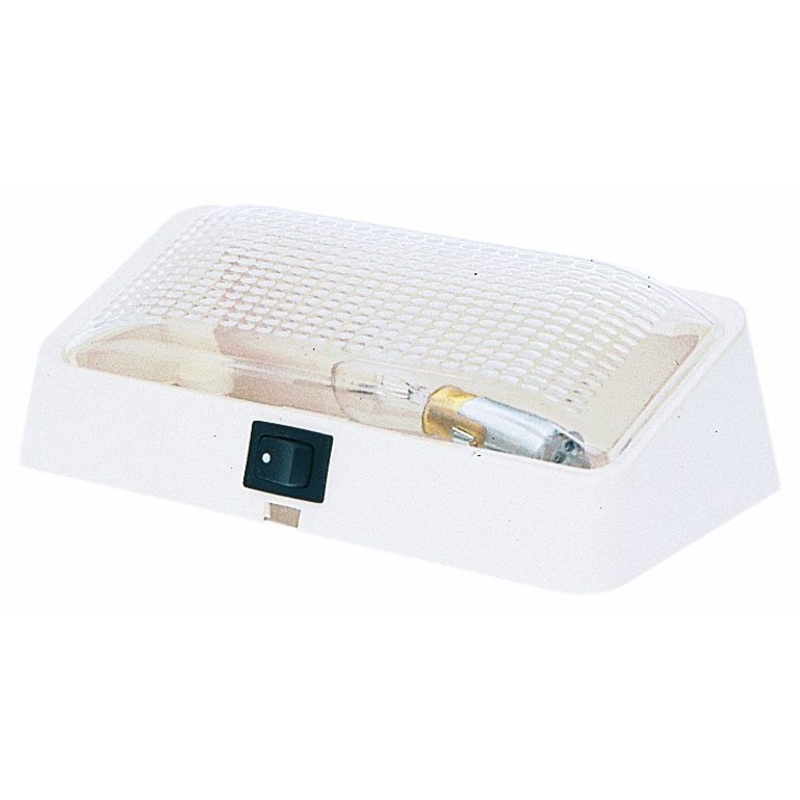 PM V384S Clear With Switch Rectangular Porch-Utility Lights (6 Pcs)