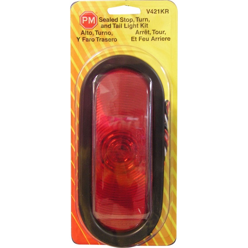 PM V421KR Red Kit Oval Stop, Turn, & Tail Light (3 Pcs)