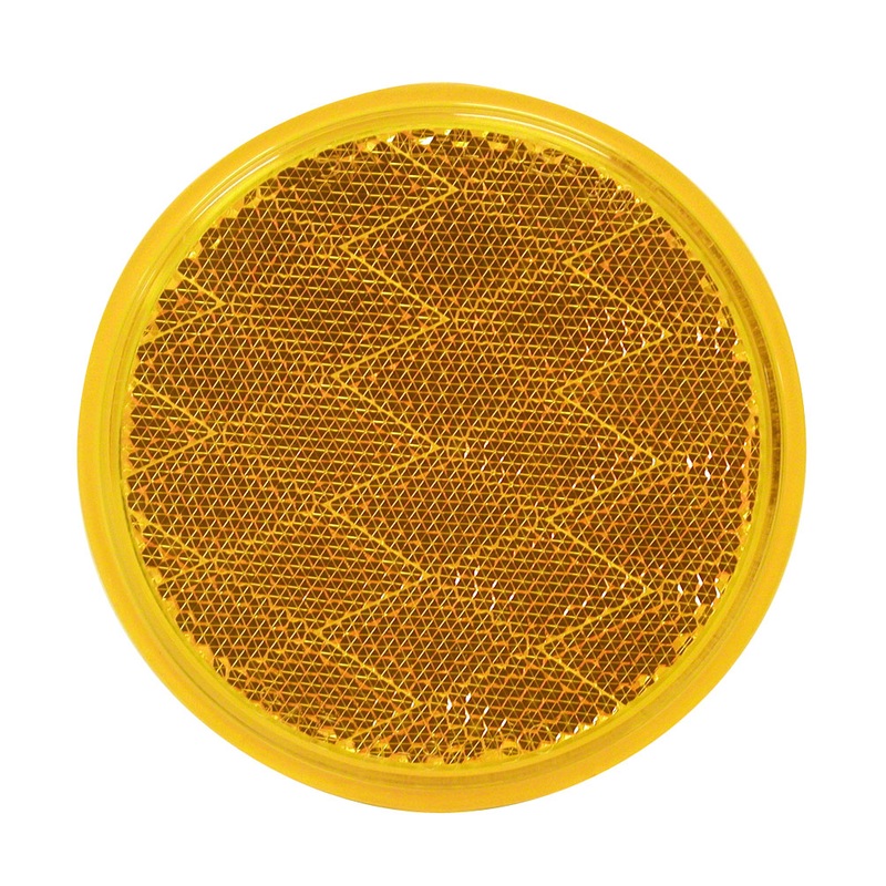 PM V475A Amber Round Quick-Mount Reflector (12 Pcs)