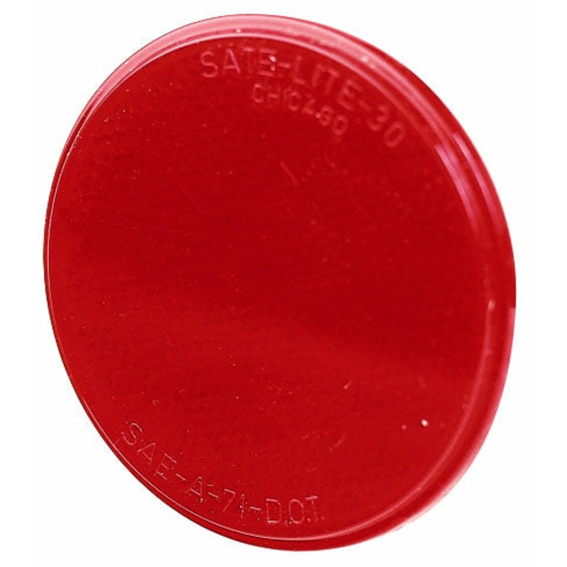 PM V475R Red Round Quick-Mount Reflector (12 Pcs)