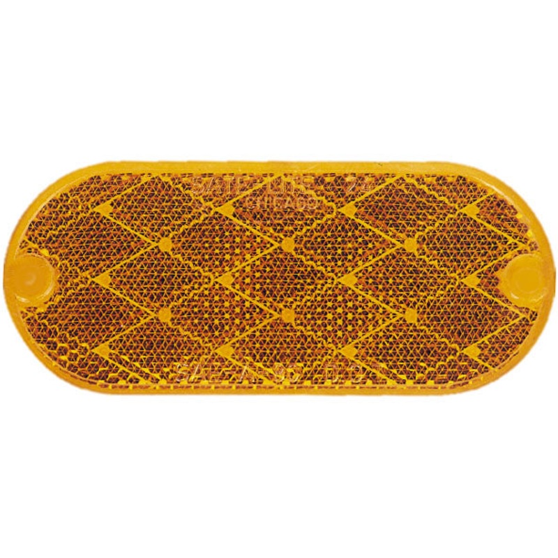 PM V480A Amber Oblong Quick-Mount Reflector (6 Pcs)